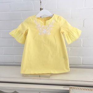 Toddler Girls Size 18 Months Janie And Jack Yellow Embroidery Summer Top